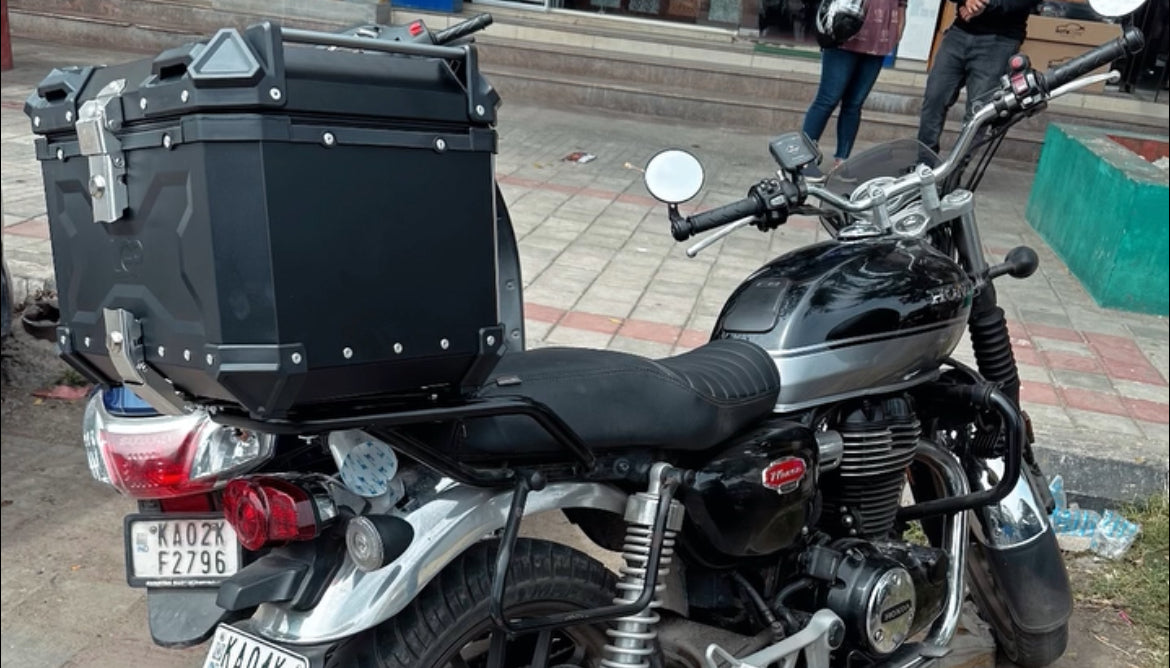 LGP Premium X Aluminium Top Box 45l-Black( Compatible For All Motorcycle )-LGP1130