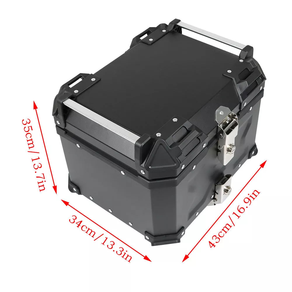 LGP Premium X Aluminium Top Box 45l-Black( Compatible For All Motorcycle )-LGP1130