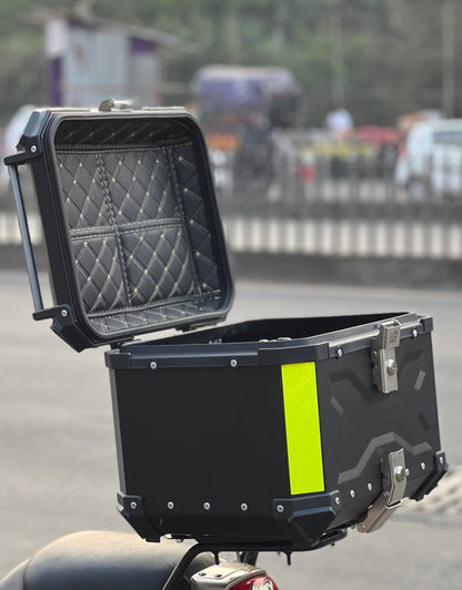 LGP Premium X Aluminium Top Box 45l-Black( Compatible For All Motorcycle )-LGP1130