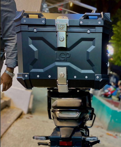 LGP Premium X Aluminium Top Box 45l-Black( Compatible For All Motorcycle )-LGP1130