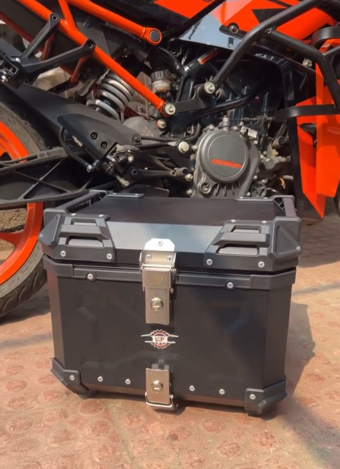LGP Premium X Aluminium Top Box 45l-Black( Compatible For All Motorcycle )-LGP1130