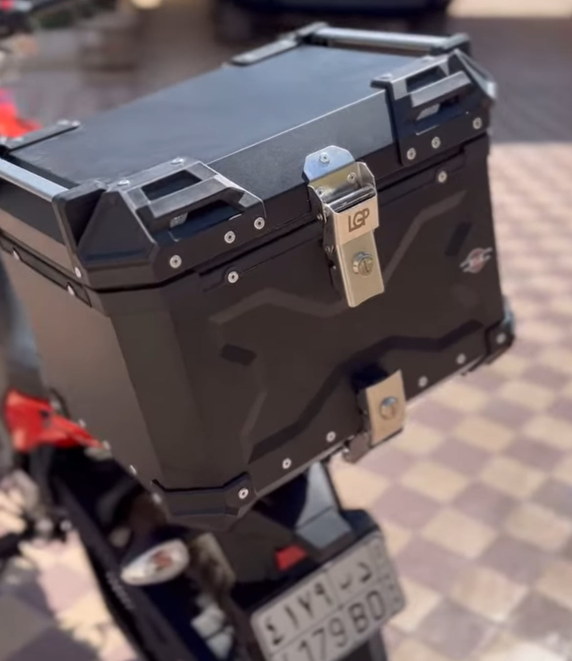 LGP Premium X Aluminium Top Box 45l-Black( Compatible For All Motorcycle )-LGP1130