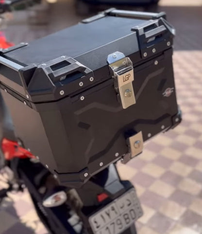 LGP Premium X Aluminium Top Box 45l-Black( Compatible For All Motorcycle )-LGP1130