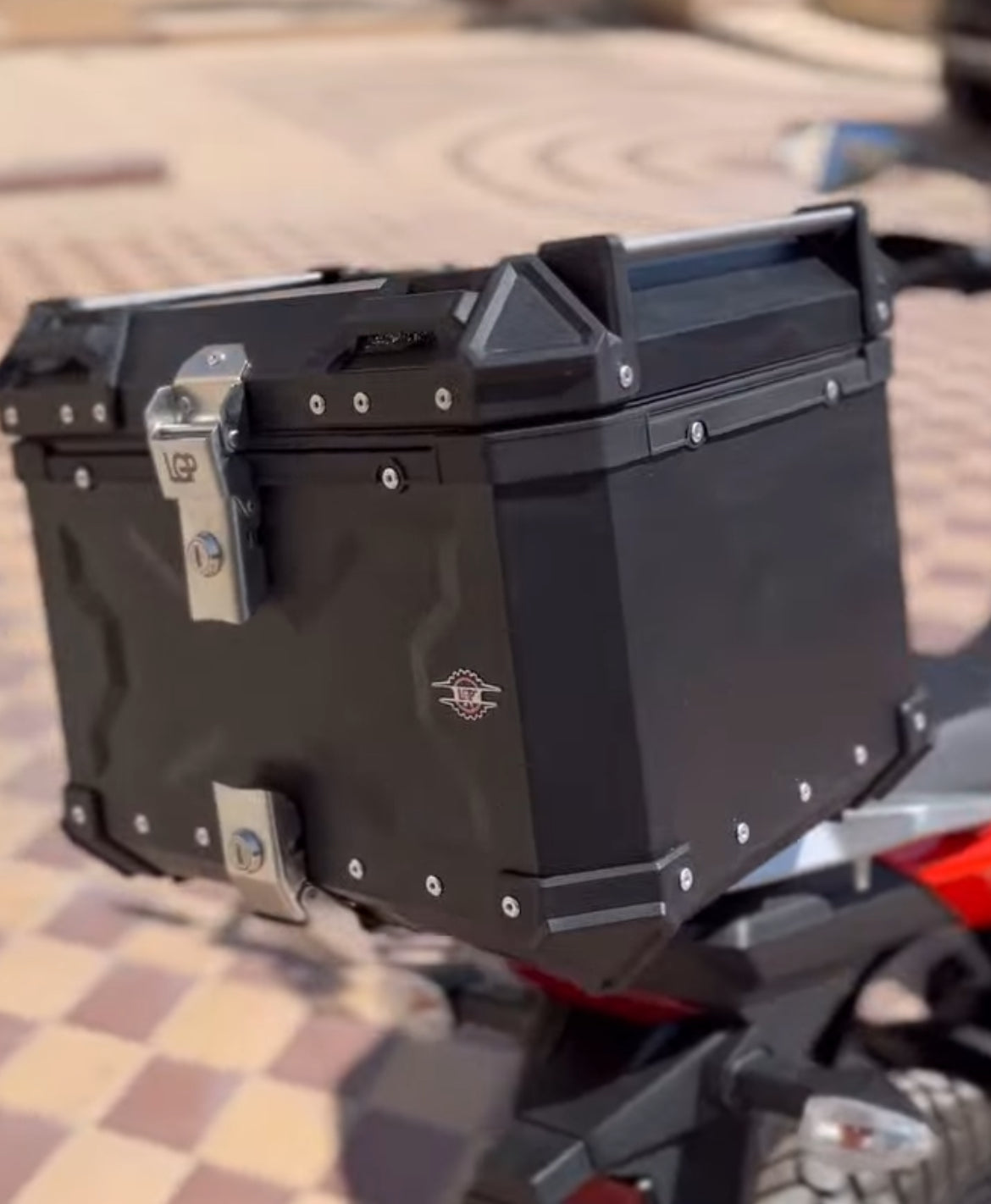 LGP Premium X Aluminium Top Box 45l-Black( Compatible For All Motorcycle )-LGP1130