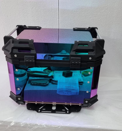 LGP Rainbow Large Capacity Aluminium Top Box 45 Ltrs (fits All Motorcycle) - Color Plating Premium Top Box-LGP11213