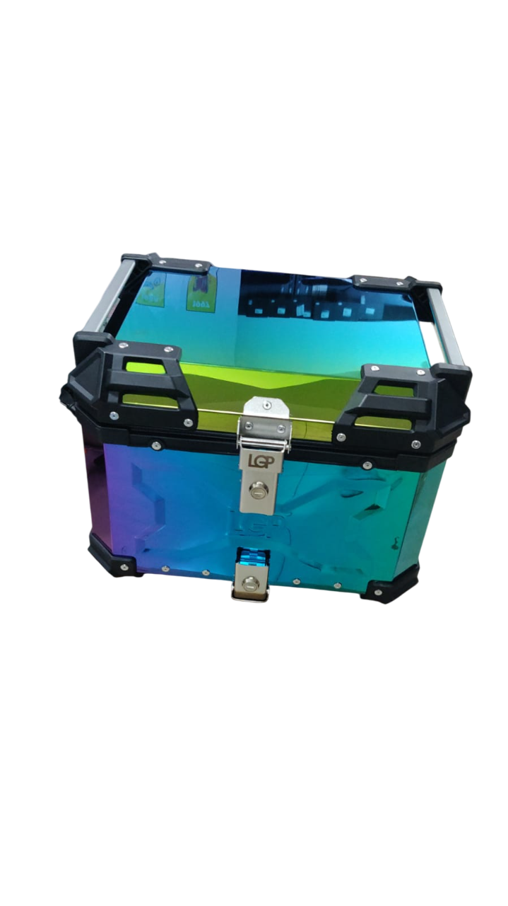 LGP Rainbow Large Capacity Aluminium Top Box 45 Ltrs (fits All Motorcycle) - Color Plating Premium Top Box-LGP11213