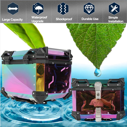 LGP Rainbow Large Capacity Aluminium Top Box 45 Ltrs (fits All Motorcycle) - Color Plating Premium Top Box-LGP11213