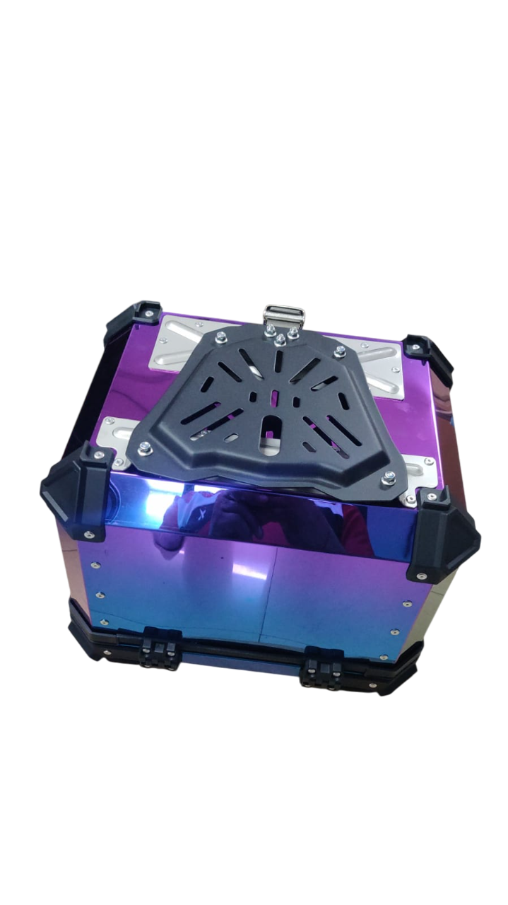 LGP Rainbow Large Capacity Aluminium Top Box 45 Ltrs (fits All Motorcycle) - Color Plating Premium Top Box-LGP11213