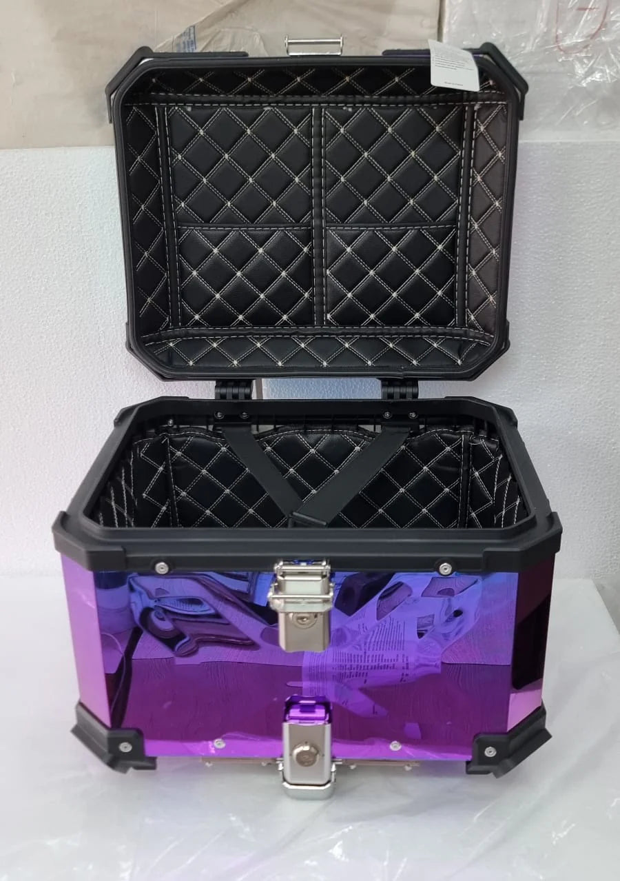 LGP Rainbow Large Capacity Aluminium Top Box 45 Ltrs (fits All Motorcycle) - Color Plating Premium Top Box-LGP11213