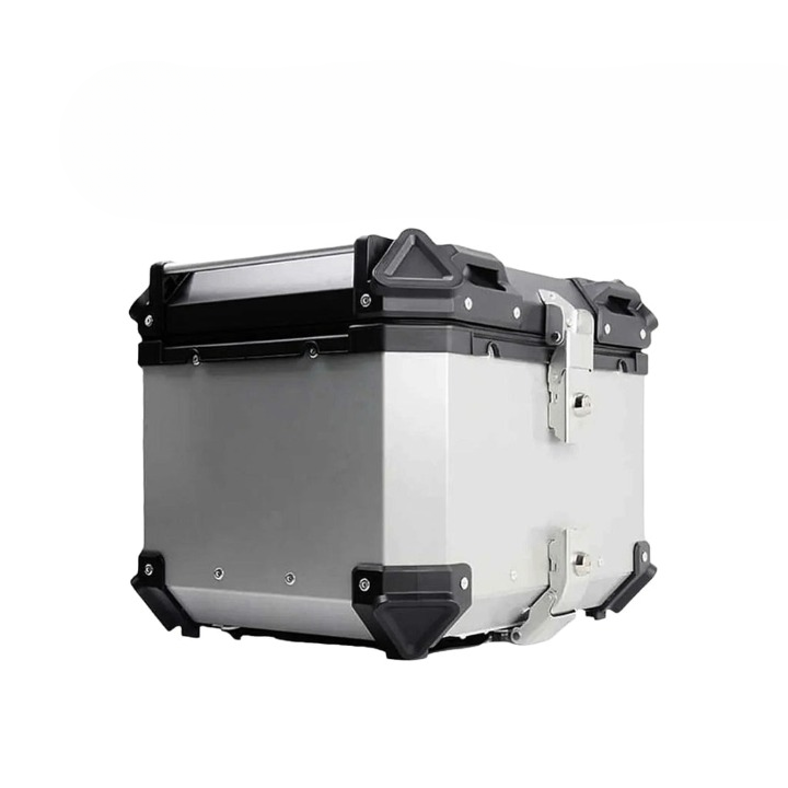 LGP Top Case 55L Premium Silver Plane With Free Back Rest Pad