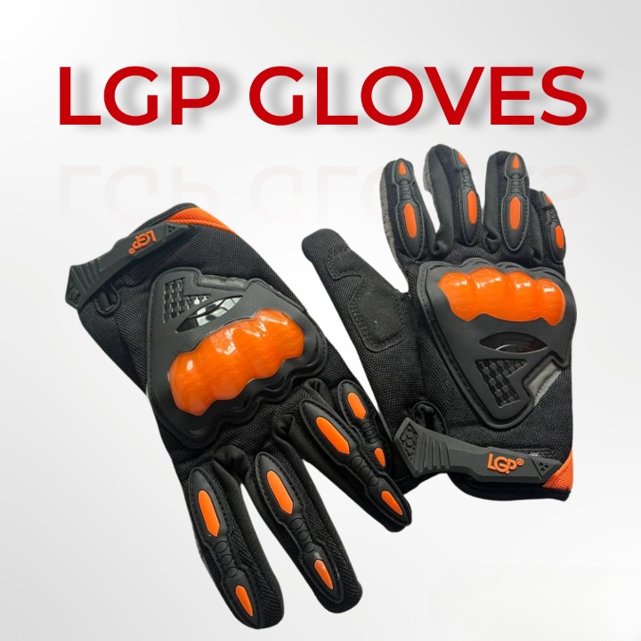 LGP Motocross Riding Gloves Black (Orange)