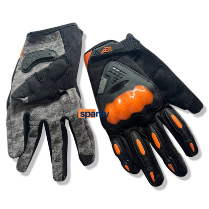 LGP Motocross Riding Gloves Black (Orange)