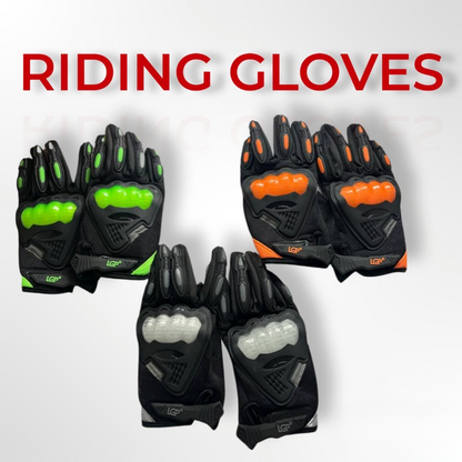 LGP Motocross Riding Gloves Black (Orange)