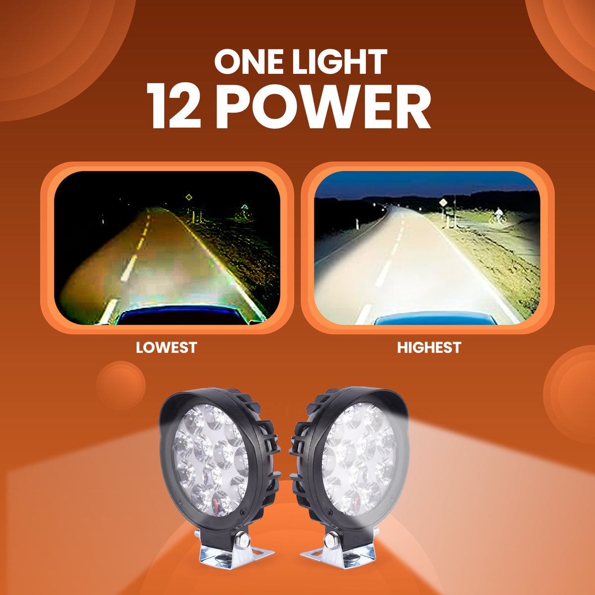 LGP 12 LED Cap Fog Lamp Universal For All Bikes