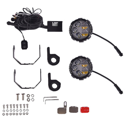 LGP DK-550 PRO 90W LED Spotlight for Bike & Car | Waterproof IP67 Auxiliary Fog Light | High Power Driving Lamp