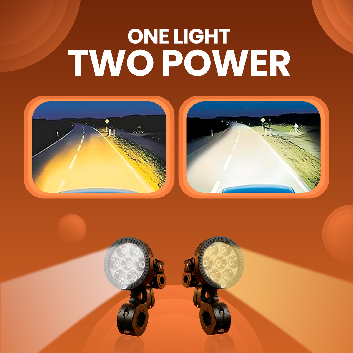 LGP DK70 High-Power Motorcycle Spotlight, 140W 20000LM LED
