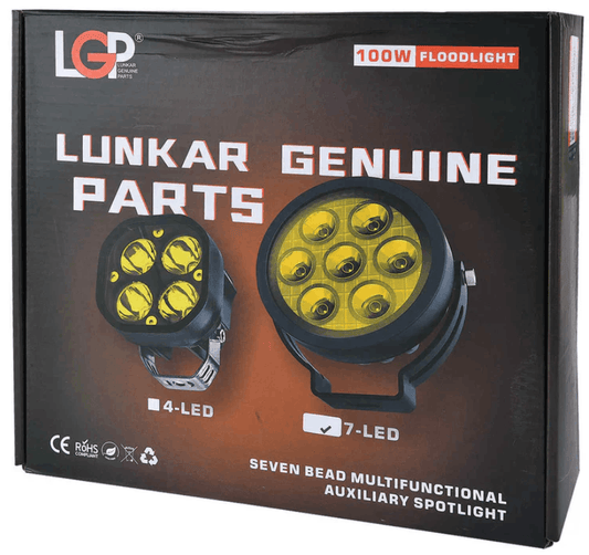 LGP DK70 WATTS ROUND 7LED FOGLAMP WITH HARNESS PRO AND SWITCH