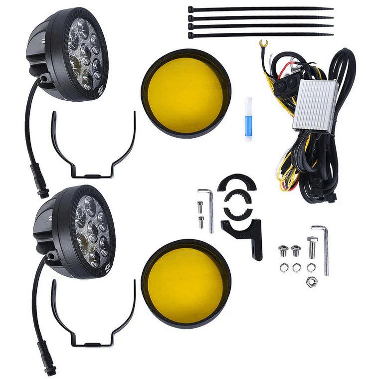 LGP DK70 WATTS ROUND 7LED FOGLAMP WITH HARNESS PRO AND SWITCH