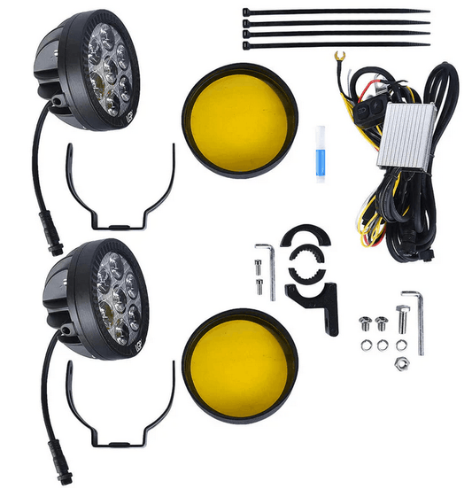 LGP DK70 WATTS ROUND 7LED FOGLAMP WITH HARNESS PRO AND SWITCH