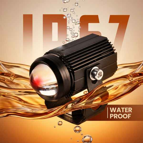 LGP Mini Driving Fog Light Red Devil Eye for Bike (Pair) | 3 Flash Modes LED Fog Light | Waterproof Auxiliary Light for Motorcycle