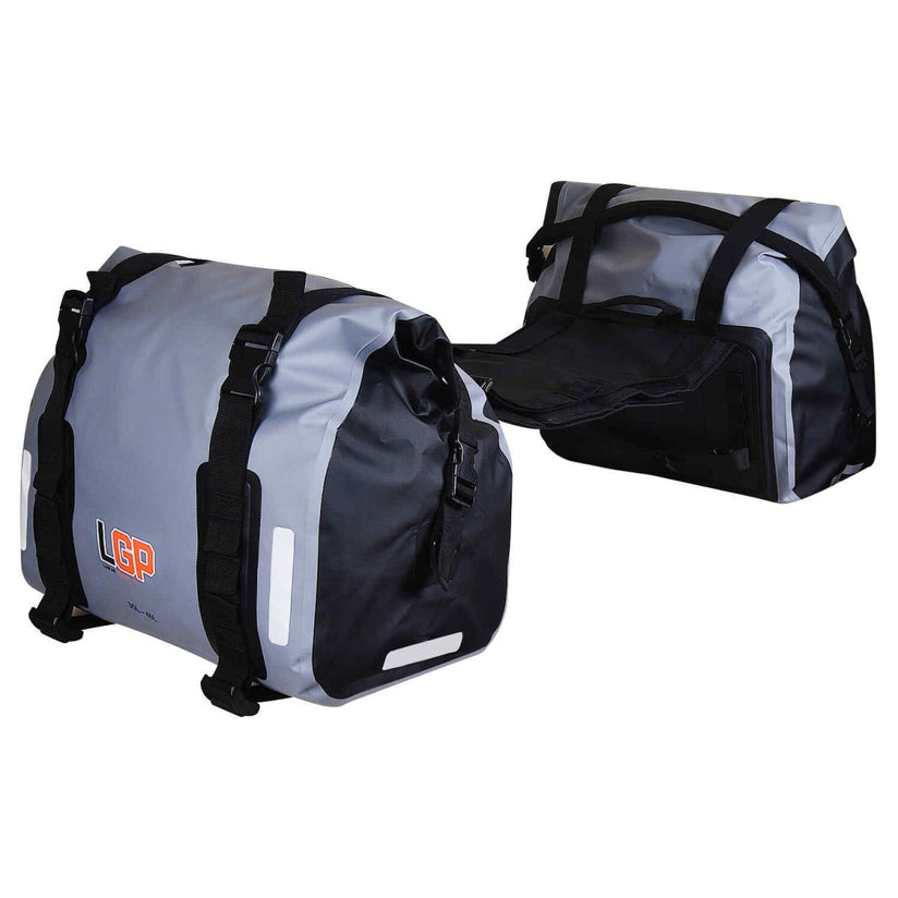 LGP Motorcycle Saddle Bags 35L × 2 (Grey) - PB0003