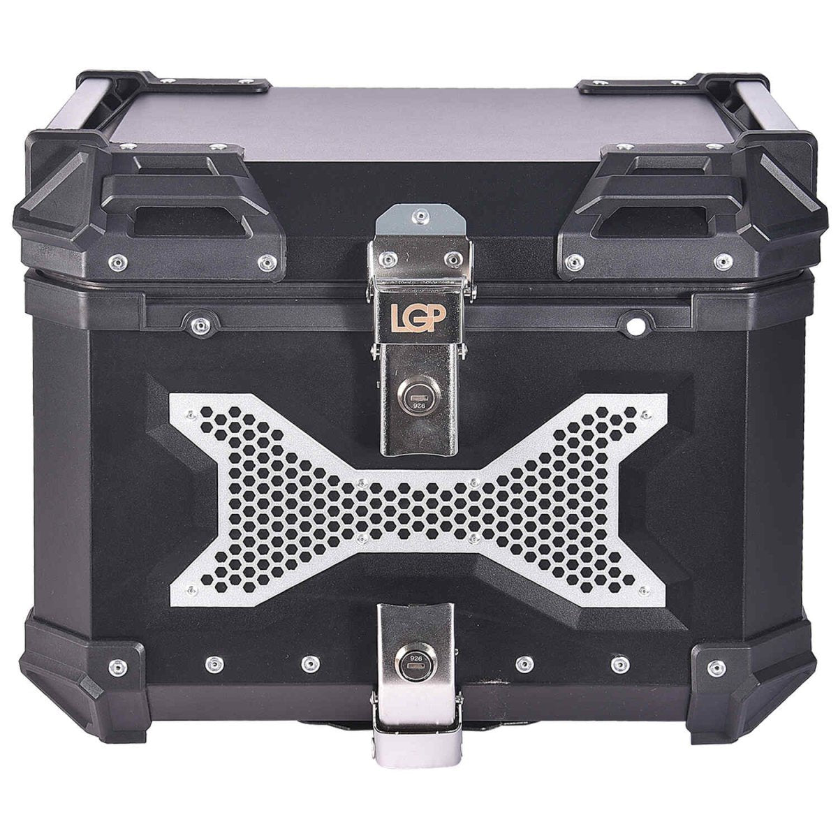 LGP Motorcycle Top Box 45L Black Type X Luggage Box with Backrest - LGPT0098