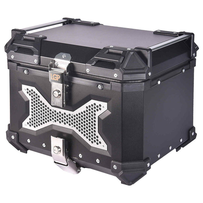 LGP Motorcycle Top Box 45L Black Type X Luggage Box with Backrest - LGPT0098