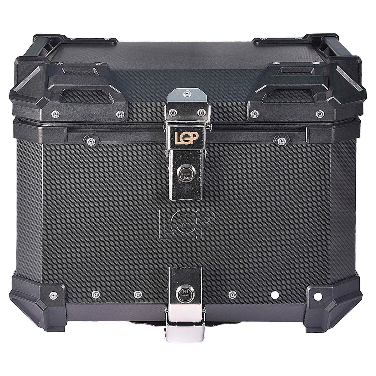 LGP Motorcycle Top Box 45L Carbon Finish Luggage Box with Backrest - LGPT0099