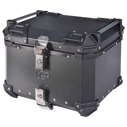 LGP Motorcycle Top Box 45L Carbon Finish Luggage Box with Backrest - LGPT0099