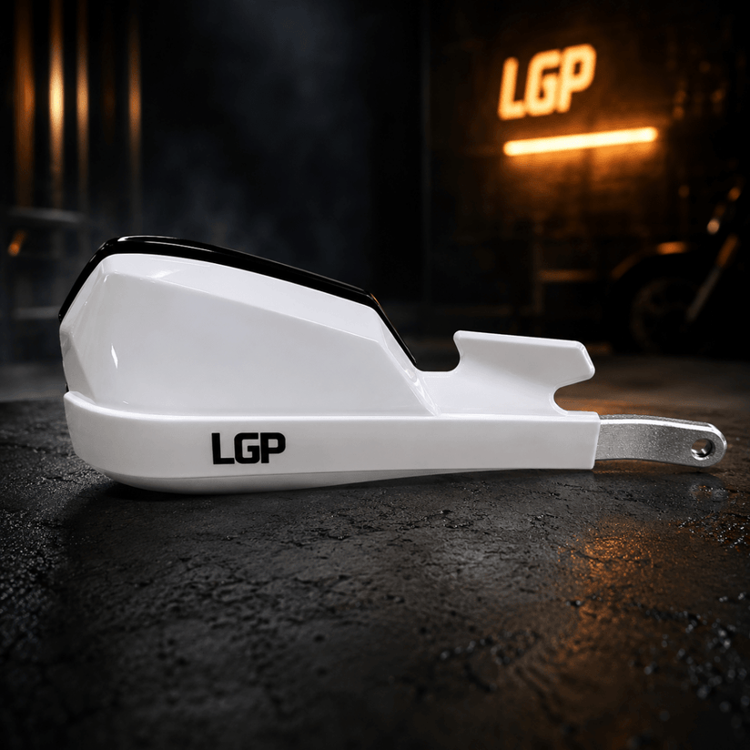 LGP Onyx Universal Motorcycle Hand Protector With Aluminium Mounts – White - PHP0001