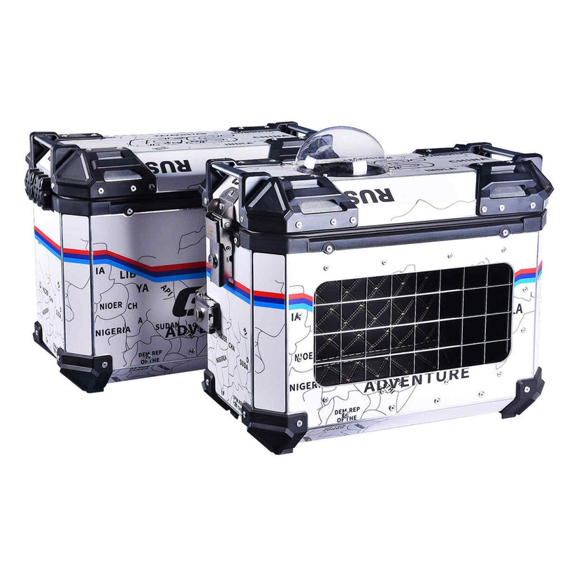 LGP Pannier Box 38L White Map Line For Pet - LGPT0046