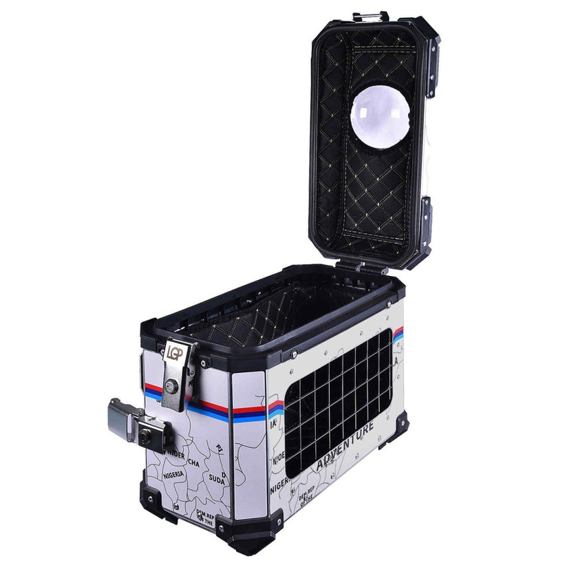 LGP Pannier Box 38L White Map Line For Pet - LGPT0046