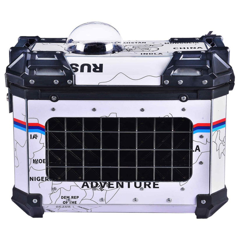 LGP Pannier Box 38L White Map Line For Pet - LGPT0046