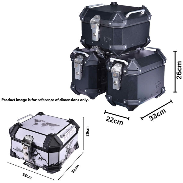 LGP Pannier Set Of 3 16+16+18 Black Plane - LGPT0048