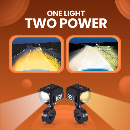 LGP Spotlight MK07 Dual Beam Motorcycle Light, 80W 7000LM