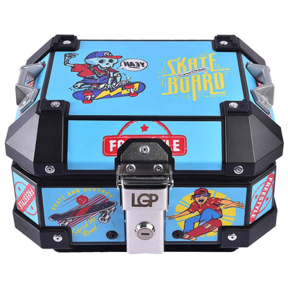 LGP Top Box 10 litres Blue Graphics - LGPT0008