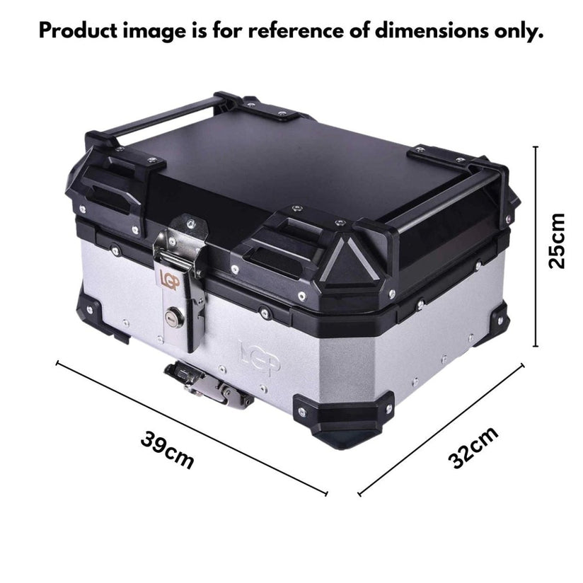 LGP Top Box 25L Black Map Line Graphics - LGPT0051