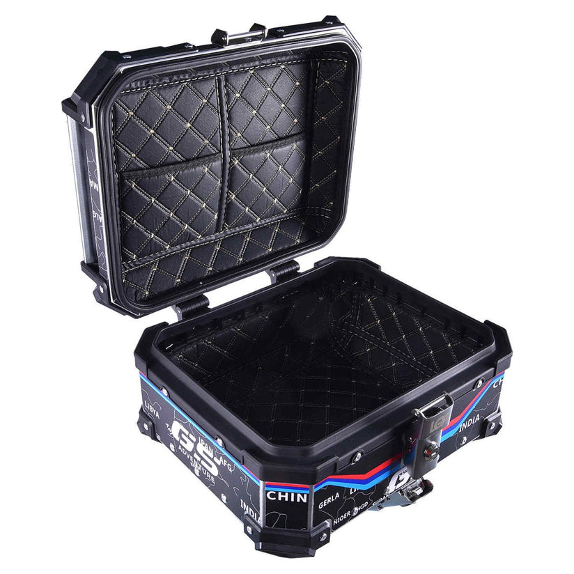 LGP Top Box 25L Black Map Line Graphics - LGPT0051