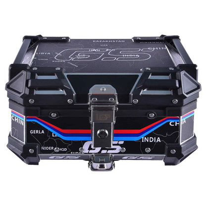 LGP Top Box 25L Black Map Line Graphics - LGPT0051