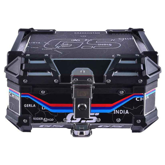 LGP Top Box 25L Black Map Line Graphics - LGPT0051