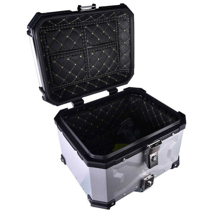 LGP Top Box 36 Litre Silver X Type With Backrest - LGPT0057