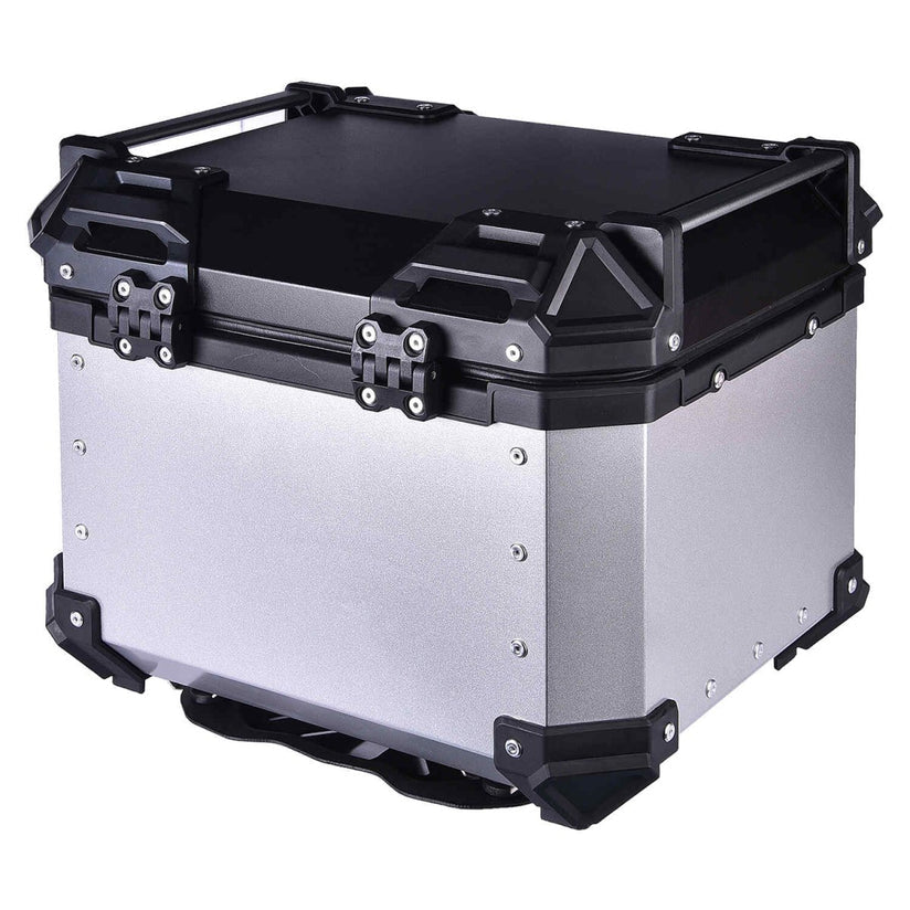 LGP Top Box 36 Litre Silver X Type With Backrest - LGPT0057