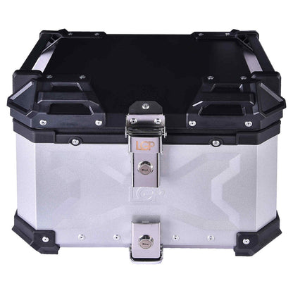 LGP Top Box 36 Litre Silver X Type With Backrest - LGPT0057