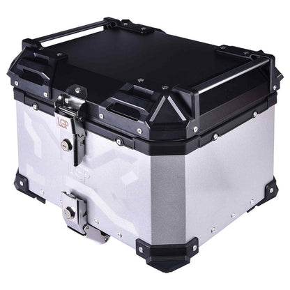 LGP Top Box 36 Litre Silver X Type With Backrest - LGPT0057