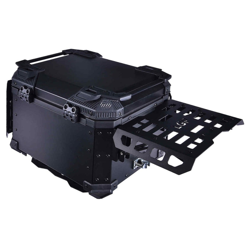 LGP Top Box 45L Black Armoured With Backrest - LGPT0052