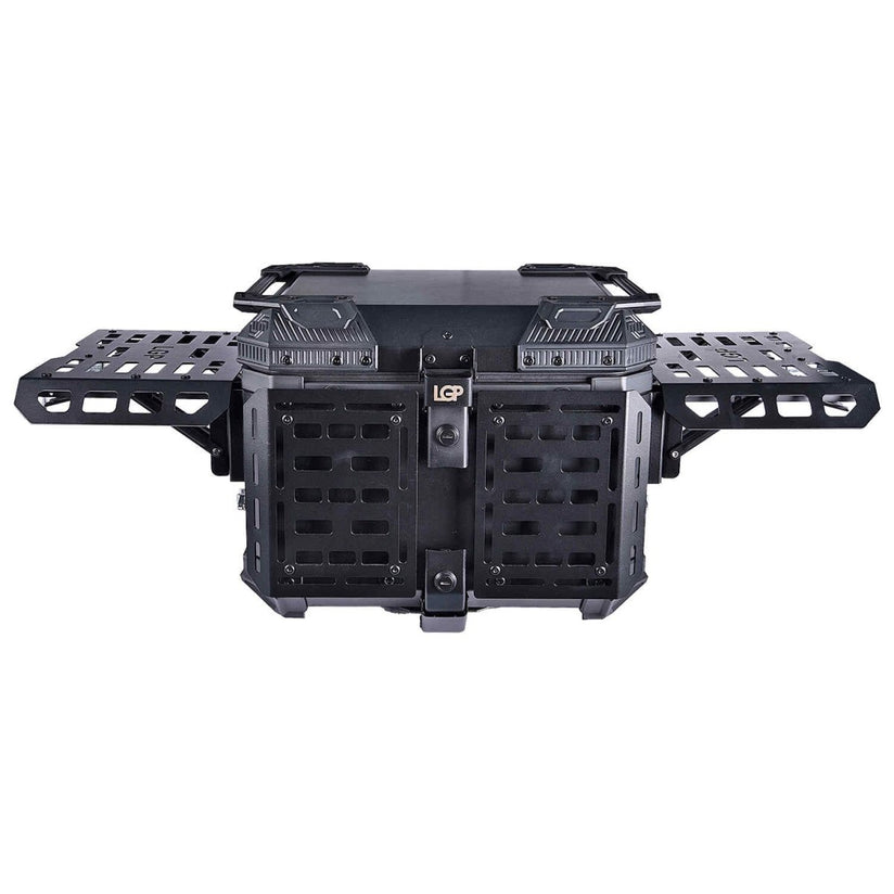 LGP Top Box 45L Black Armoured With Backrest - LGPT0052