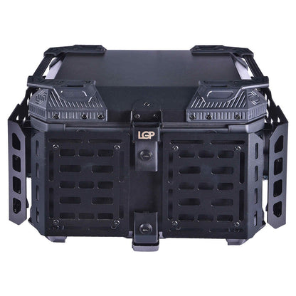 LGP Top Box 45L Black Armoured With Backrest - LGPT0052