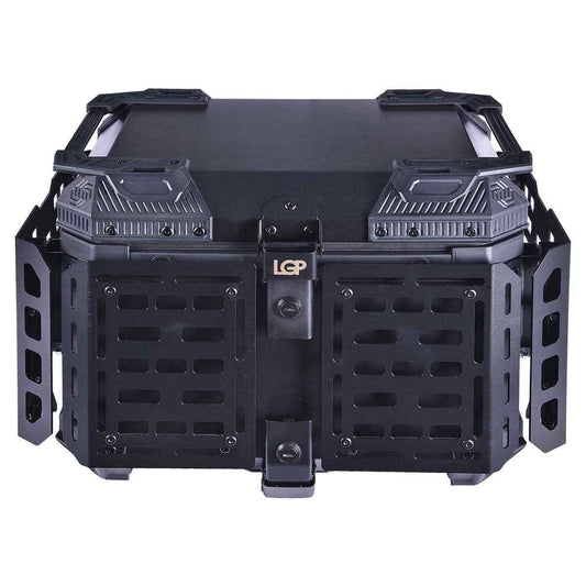 LGP Top Box 45L Black Armoured With Backrest - LGPT0052