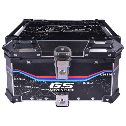 LGP Top Box 45L Black Map Line With Backrest - LGPT0063