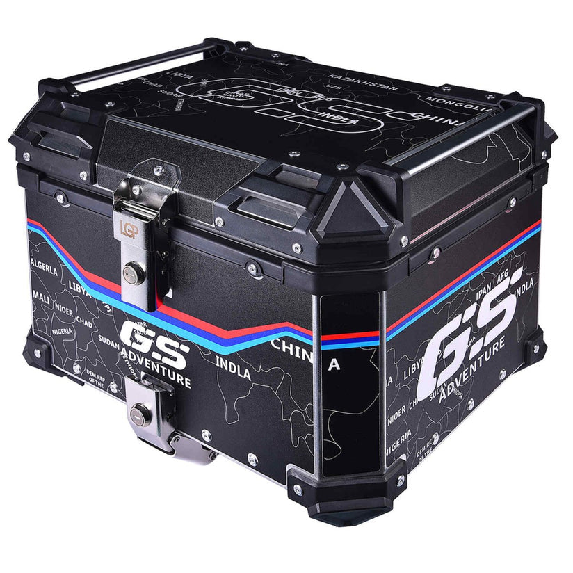 LGP Top Box 45L Black Map Line With Backrest - LGPT0063